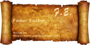 Fedor Eszter névjegykártya