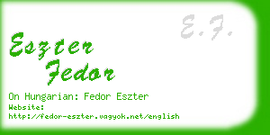 eszter fedor business card